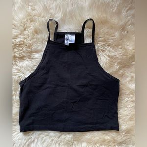 H&M Black Cropped Tank Top